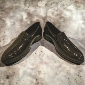 Johnston & Murphy Men's Gavney Patent Leather Slip-On Shoes Black Sz 10M NWOB